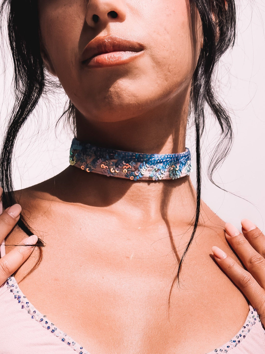 MADE TO ORDER / WAVES CHOKER - PINK - Her Pony