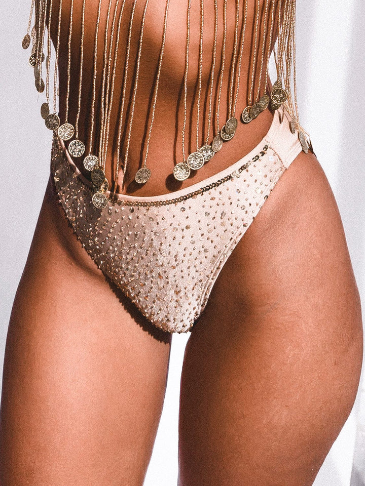 PRE-SALE / AMETHYST SEQUIN SPARKLE BLOOMERS - GOLD - Her Pony
