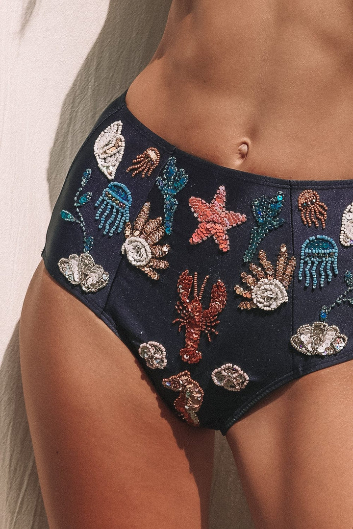 PRE-SALE / UNDER THE SEA BEADED SPARKLE BLOOMERS - BLUE - Her Pony